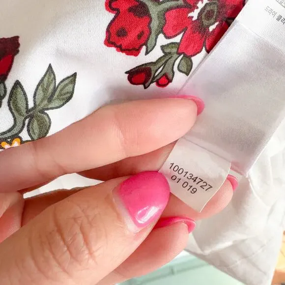 Brooks Brothers Red Fleece White + Red Floral Print Sleeveless Mini Dress 6 - Picture 7 of 9